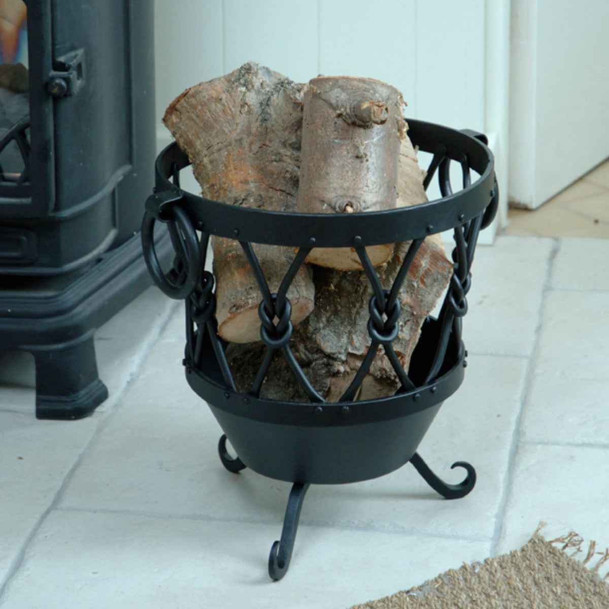 Wrought Iron Knot Log Basket - 36cm– The Fireside Store