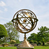 Antique Brass Armillary Sundial  on plinth