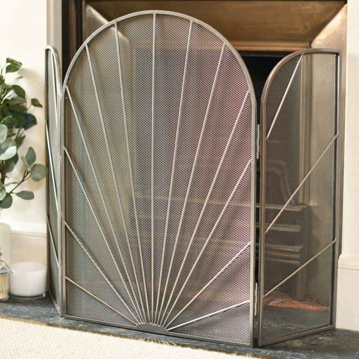 Silver Art Deco Fan Guard 