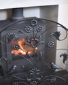 Bird  and Flowers Embellishment on Fire Guard 