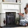 Black Three Fold Fire Guard In Situ 