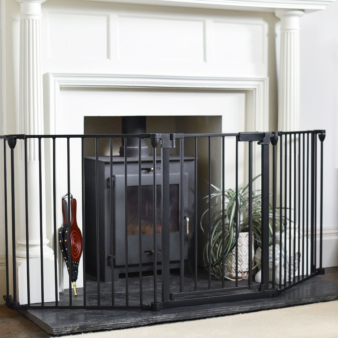 Fire Guard Roster Black Three Panel Child/Pet Fire Guard– The Fireside Store