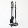 Black and White Check Fireside Tools Set