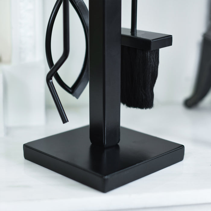 Black and Nickle Finish Steel Stylish Four Piece Close Up Of Base