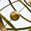 Close up of antique brass armillary 