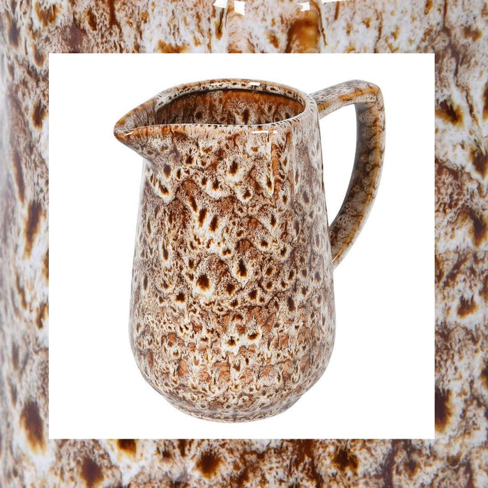 Slip Glaze Brown Speckled Jug