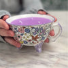 Purple Candle in Tea Cup 