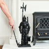 Cast Iron Black Knight Fireside Tools Set In Situ 