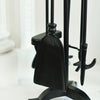 Close Up Of Robust Iron Traditional Four Piece Fireside Shovel