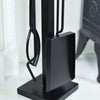 Close Up Of Contempoary Black Shovel and Tongs