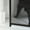 Close Up Of Feet and Mesh On Fire Guard 