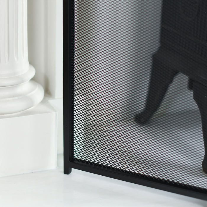 Close Up Of Fire Guards Frame and Mesh Insert