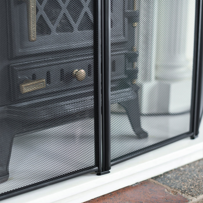 Close Up Of Frame and Mesh On Fire Guard 