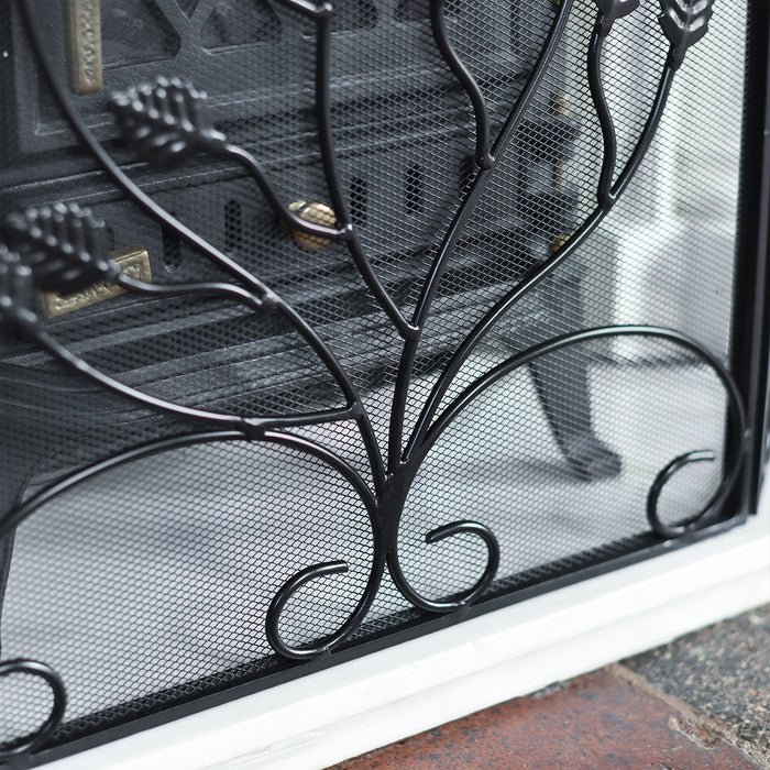 Close Up Of Leaf Design Fire Guard