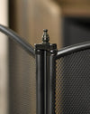 Close Up of Finial on Black Fire Guard 