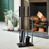 Black Contemporary Fireside Companion Set 