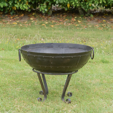 Rustic Fire Bowl 50cm on Stand 