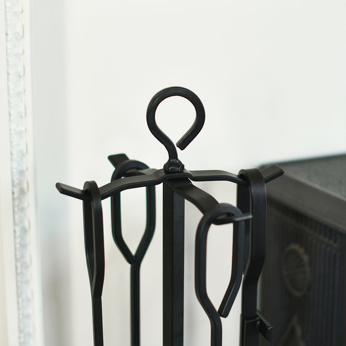 Fireside Tools With Looped Handles Close Up 
