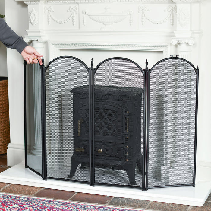 Four Panel Mesh Fire Guard In Situ 