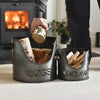 Metal log and kindling buckets
