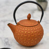 Orange and Gold Teapot handle Up