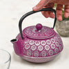 Purple and silver Iron Teapot 
