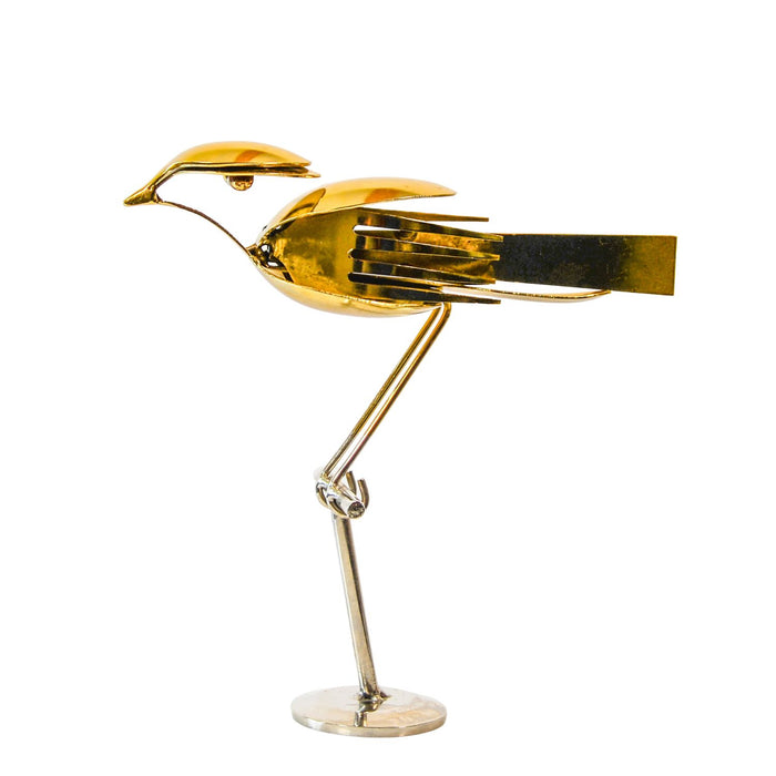 Gold Cutlery Recycled to a Bird Ornament 