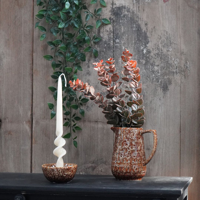Slip Glaze Brown Speckled Jug