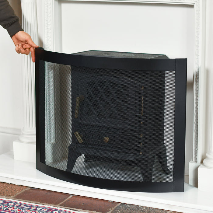 'Remus' Curved Contempoary Fire Guard - Available In Bespoke Sizes– The ...