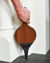 Hand on Wooden Fire Bellows 