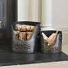 Set of two fireside log buckets