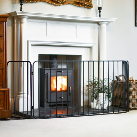 Steel Nursery Guard around wood burner