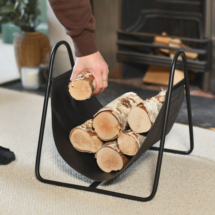 Black Log Holder 