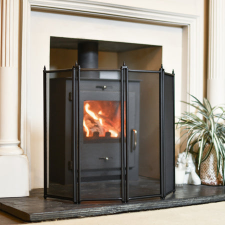 Tall Four Fold Fire Guard 
