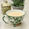 Palm Leaf Design Teacup Candle 