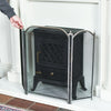 Three Panel Steel Fire Guard In Situ With Hand For Scale 
