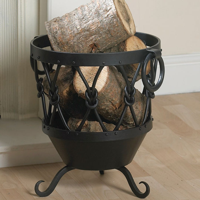 Wrought Iron log basket 