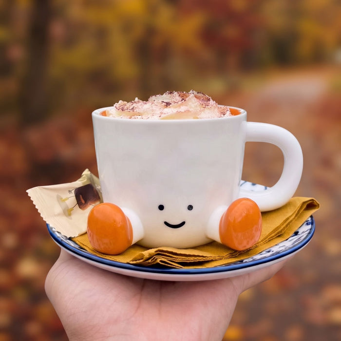 'Cuddle Cup' Smiley Face Mug with Feet