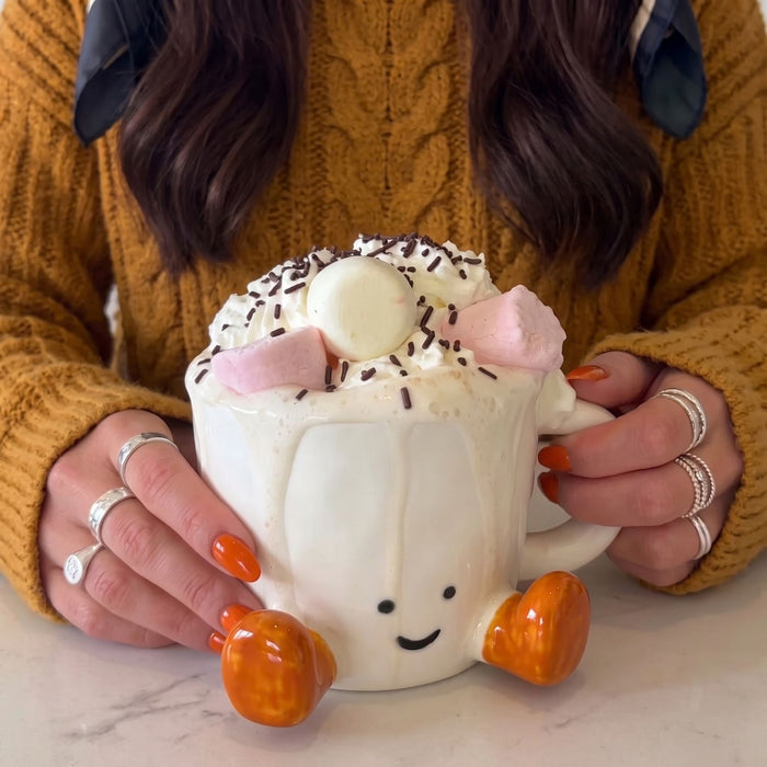 'Cuddle Cup' Smiley Face Mug with Feet